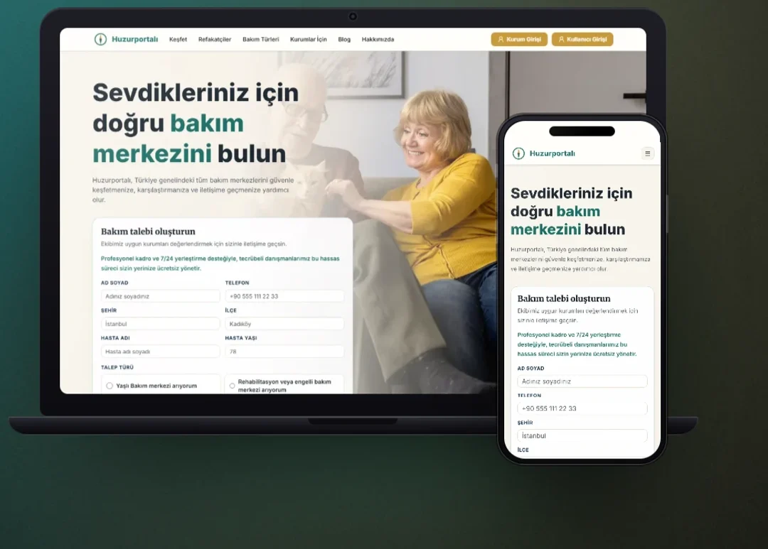 Huzurportalı — HealthTech · Pazaryeri